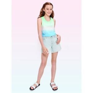 NWT Sugar & Jade Tween Girls High Rise Denim Mom Shorts - bleecker wash Size 12